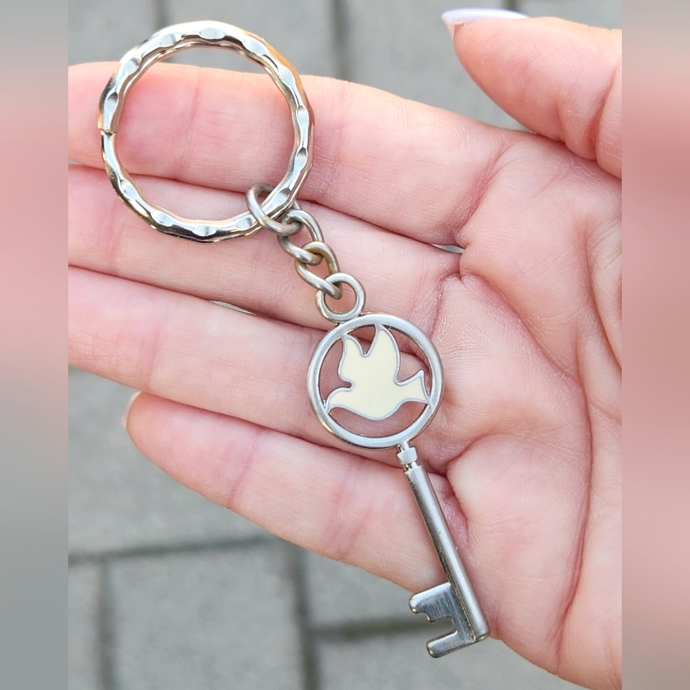 Saks Fifth Avenue "Dove of Peace" Keychain